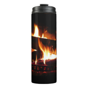 Kamin-Warme-Winterszene-Fotografie Thermosbecher