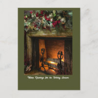 Kamin-Weihnachtskarte