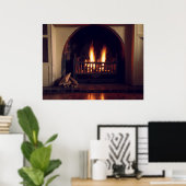 Kamin zu Hause Poster (Heimbüro)