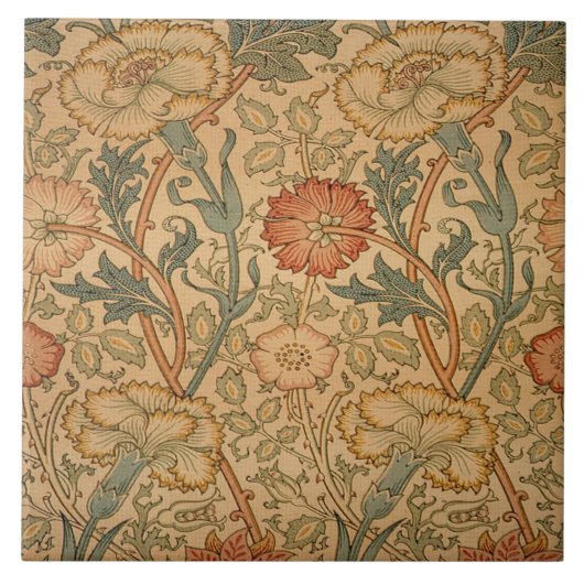 Kaminfliese mit William Morris Design 07 Fliese (Vorderseite)