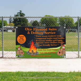 Kaminholz zum Verkauf für Bonfire Night anpassen u Banner