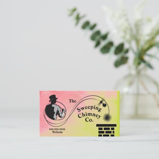 Kaminreinigungskarte Visitenkarte (Stehend Vorderseite)