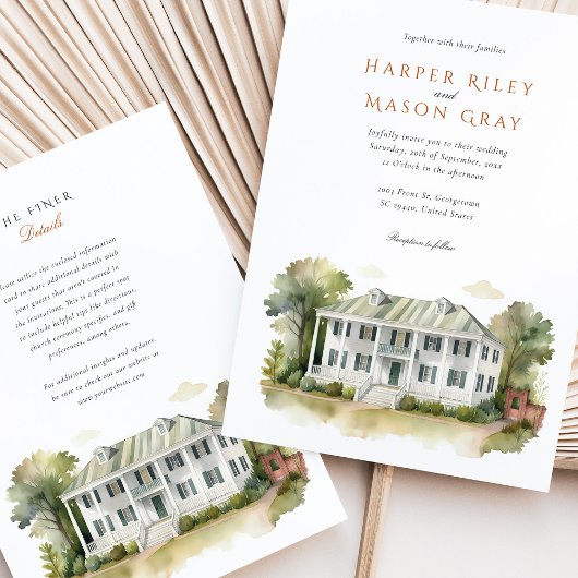 Kaminski House Museum Wedding Einladung