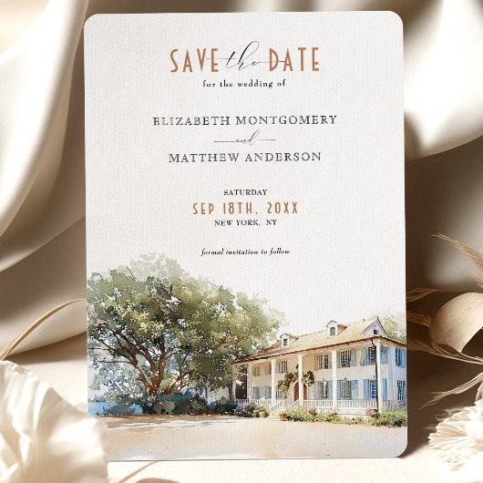 Kaminski House Save the Date Card Einladung