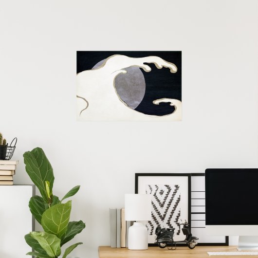 Kamisaka Sekka Tatsunami (Eine Bruchwelle) Poster (Heimbüro)