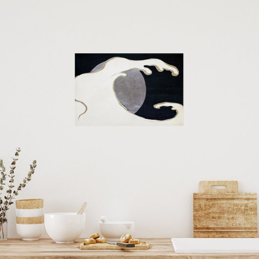 Kamisaka Sekka Tatsunami (Eine Bruchwelle) Poster (Küche)