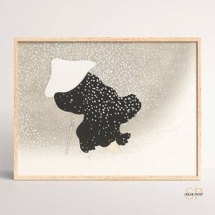 Kamisaka Sekka Wirbelnder Schnee Japanische Asiati Poster