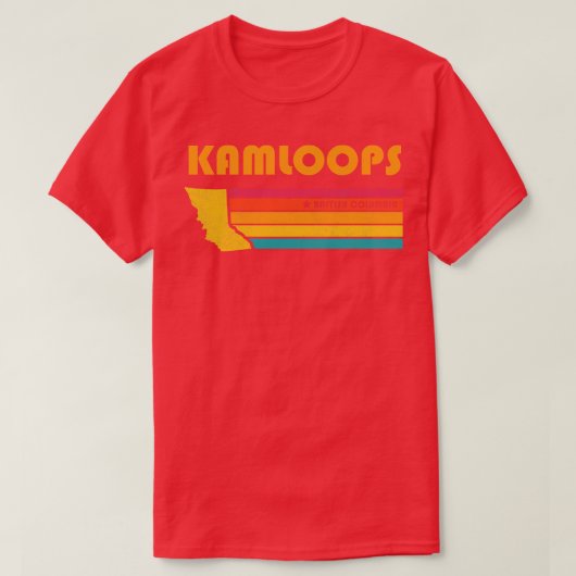 Kamloops British Columbia Canada Vintag Distresse T-Shirt (Design vorne)