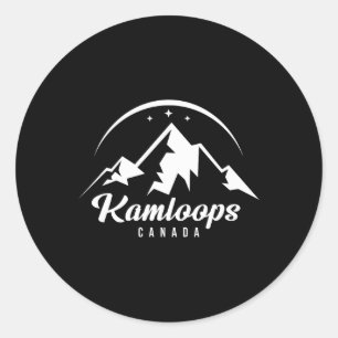 Kamloops Canada Ski Resort Skifahren Snowboarden Runder Aufkleber