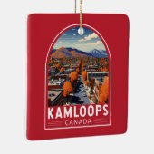 Kamloops Canada Travel Art Vintag Keramikornament (Rechts)