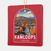 Kamloops Canada Travel Art Vintag Keramikornament (Links)