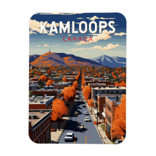 Kamloops Canada Travel Art Vintag Magnet