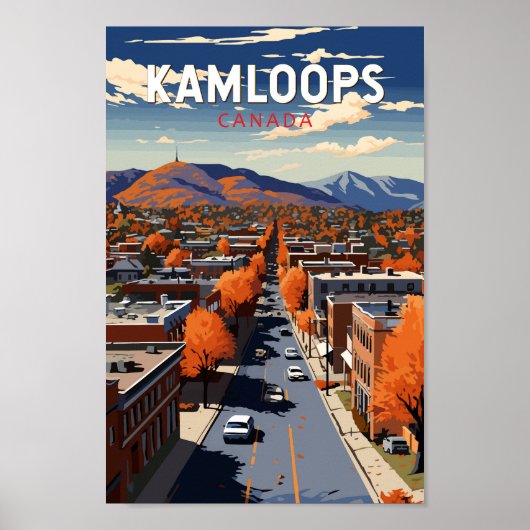 Kamloops Canada Travel Art Vintag Poster (Vorne)