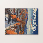 Kamloops Canada Travel Art Vintag Puzzle (Horizontal)