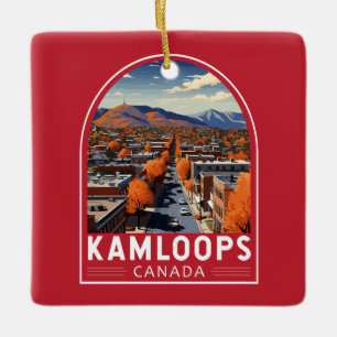 Kamloops Kanada Reise Kunst Vintage Keramikornament