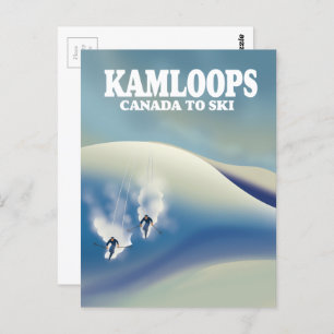 Kamloops Kanada zum Skifahren Postkarte
