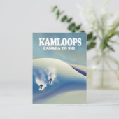 Kamloops Kanada zum Skifahren Postkarte (Stehend Vorderseite)