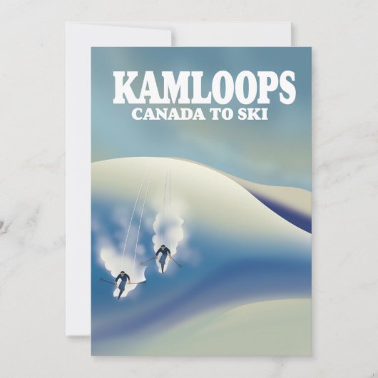 Kamloops Kanada zum Skifahren Save The Date (Vorderseite)