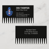 Kamm | Barber Pole Visitenkarte (Vorne/Hinten)