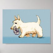 Kamm mit Wolverine Cub - gefärbt Poster (Vorne)