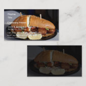 Kamm-Muschel-Sandwich 3 Visitenkarte (Vorne/Hinten)