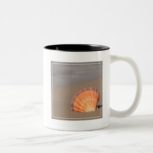Kamm-Muschel Shell| Kreta, Griechenland Zweifarbige Tasse (Rechts)