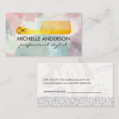 Kamm | Schere | Aquarell | Stylist Terminkarte (Vorne/Hinten)