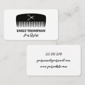 Kamm | Scheren-Logo | Hair Stylist Visitenkarte (Vorne/Hinten)