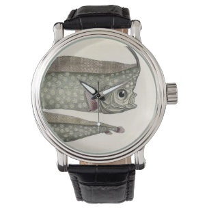 Kamm-Schwertfisch, Vintage Meeresaquarienleben Armbanduhr