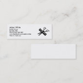 Kamm u. Scheren Mini Visitenkarte (Vorne/Hinten)