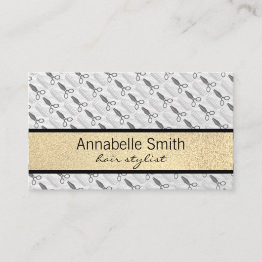 Kamm und Schafe / Haarstiel Visitenkarte (Vorderseite)