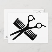 Kamm und Schere Postkarte (Vorne/Hinten)