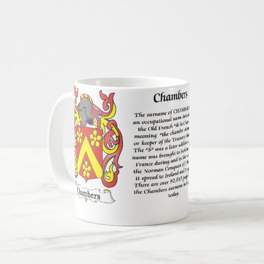 Kammer-Familien-Wappen auf einer Tasse (Vorderseite Links)