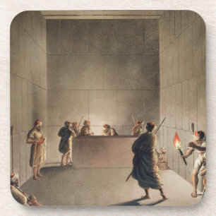 Kammer und Sarkophag in der großen Pyramide von G Getränkeuntersetzer