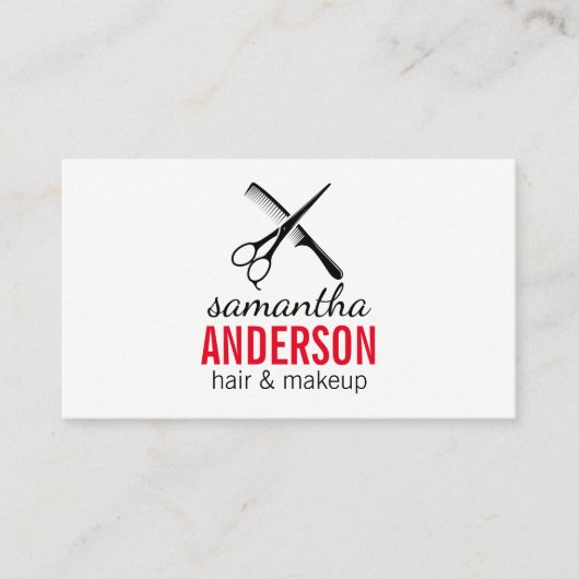 Kammerschere | Logo für Haarstühle Visitenkarte (Vorderseite)