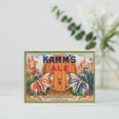 Kamm's Ale Mishawaka Indiana Burgen - Ritterlabel Postkarte (Stehend Vorderseite)