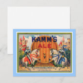 Kamm's Ale Vintag Label Postkarte (Vorne/Hinten)
