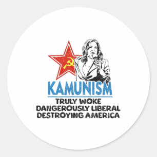 Kammunismus Anti Kamala Wählen Trump 2024 Funny Po Runder Aufkleber