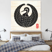 KAMON (Familienwappen) Kobayashi Canvas Print Leinwanddruck (Insitu (Schlafzimmer))