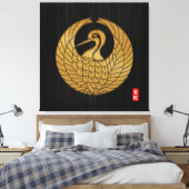 KAMON (Familienwappen) Kobayashi Canvas Print Leinwanddruck (Insitu (Schlafzimmer))
