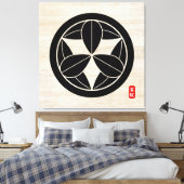 KAMON (Familienwappen) SATO Canvas Print Leinwanddruck (Insitu (Schlafzimmer))