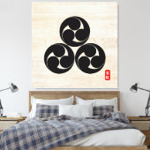KAMON (Familienwappen) Shimizu Canvas Print Leinwanddruck (Insitu (Schlafzimmer))