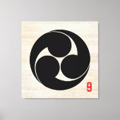 KAMON (Familienwappen) Yamamoto Canvas Print Leinwanddruck (Vorderseite)