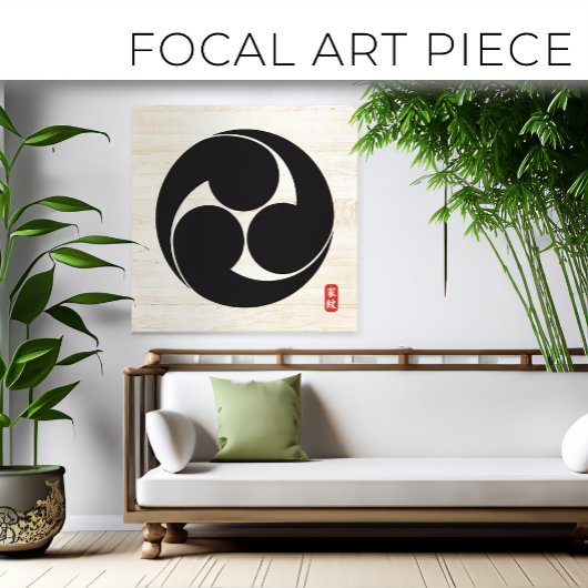 KAMON (Familienwappen) Yamamoto Canvas Print Leinwanddruck