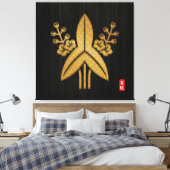 Kamon FUKUSHIMA Familienwappen Leinwand (Insitu (Schlafzimmer))