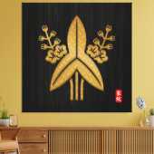 Kamon FUKUSHIMA Familienwappen Leinwand (Insitu (Wohnzimmer))