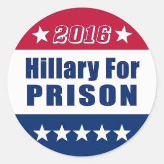 Kampagne 2016 | Hillary for PRISON Runder Aufkleber