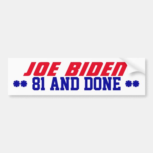 Kampagne 2024 81 und Geschehen alten Joe Biden Prä Autoaufkleber (Vorne)