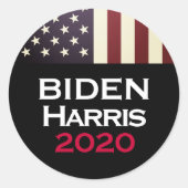 Kampagne BIDEN HARRIS 2020 Americana Runder Aufkleber (Vorderseite)