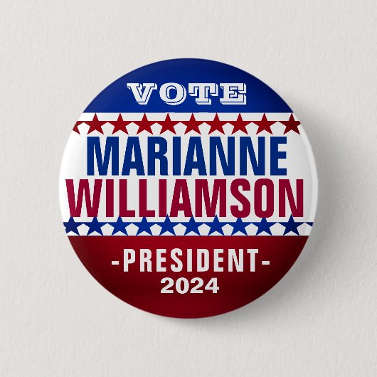Kampagne Button von Marianne Williamson 2024 (Vorderseite)